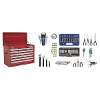 Topchest 10 Drawer with Ball-Bearing Slides - Red & 140pc Tool Kit