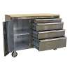 Mobile Stainless Steel Tool Cabinet 4 Drawer