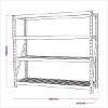 Heavy-Duty Racking Unit with 4 Mesh Shelves 640kg Capacity Per Level 1956mm