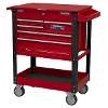 Heavy-Duty Mobile Tool & Parts Trolley with 5 Drawers & Lockable Top