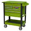 Heavy-Duty Mobile Tool & Parts Trolley with 5 Drawers and Lockable Top- Hi-Vis Green