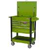 Heavy-Duty Mobile Tool & Parts Trolley with 5 Drawers and Lockable Top- Hi-Vis Green