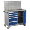 Industrial Mobile Workstation 5 Drawer & 1 Shelf Locker