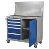 Industrial Mobile Workstation 5 Drawer & 1 Shelf Locker