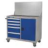 Industrial Mobile Workstation 5 Drawer & 1 Shelf Locker