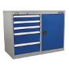 Industrial Cabinet/Workstation 5 Drawer & 1 Shelf Locker