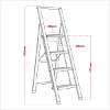 Aluminium Professional Folding Step Ladder 4-Step 150kg Capacity