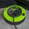 Cassette Type Cable Reel Green with Thermal Trip 2 x 230V and 2 x USB 10m