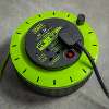 Cassette Type Cable Reel Green with Thermal Trip 2 x 230V and 2 x USB 10m