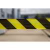 Hazard Warning Barrier Tape 80mm x 100m Black/Yellow Non-Adhesive