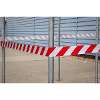 Hazard Warning Barrier Tape 80mm x 100m Red/White Non-Adhesive