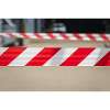 Hazard Warning Barrier Tape 80mm x 100m Red/White Non-Adhesive