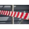 Hazard Warning Barrier Tape 80mm x 100m Red/White Non-Adhesive