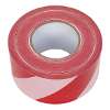 Hazard Warning Barrier Tape 80mm x 100m Red/White Non-Adhesive