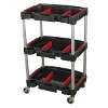 Workshop Trolley 3-Level Composite with Parts Storage