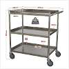 Workshop Trolley 3-Level Stainless Steel