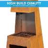 Dellonda Outdoor Chiminea Fireplace Heater Firewood Storage - Corten Steel