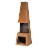 Dellonda Outdoor Chiminea Fireplace Heater Firewood Storage - Corten Steel