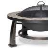 Dellonda 30" Deluxe Traditional Style Fire Pit/Fireplace/Outdoor Heater - Slate