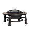 Dellonda 30" Deluxe Traditional Style Fire Pit/Fireplace/Outdoor Heater - Slate