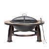 Dellonda 30" Deluxe Traditional Style Fire Pit/Fireplace/Outdoor Heater - Slate