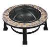 Dellonda 30" Deluxe Traditional Style Fire Pit/Fireplace/Outdoor Heater - Slate