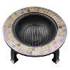 Dellonda 30" Deluxe Traditional Style Fire Pit/Fireplace/Outdoor Heater - Slate