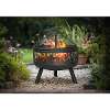 Dellonda Deluxe Firepit Fireplace Outdoor Patio Heater, Cooking Grill & Poker