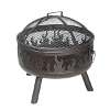 Dellonda Deluxe Firepit Fireplace Outdoor Patio Heater, Cooking Grill & Poker