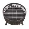 Dellonda Deluxe Firepit Fireplace Outdoor Patio Heater, Cooking Grill & Poker