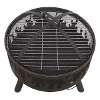 Dellonda Deluxe Firepit Fireplace Outdoor Patio Heater, Cooking Grill & Poker