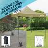 Dellonda Premium 3 x 3m Pop-Up Gazebo, PVC Coated, Water Resistant Fabric, Supplied with Carry Bag, Rope, Stakes & Weight Bags - Beige Canopy