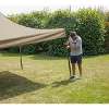 Dellonda Premium 3 x 3m Pop-Up Gazebo, PVC Coated, Water Resistant Fabric, Supplied with Carry Bag, Rope, Stakes & Weight Bags - Beige Canopy