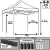 Dellonda Premium 3 x 3m Pop-Up Gazebo, PVC Coated, Water Resistant Fabric, Supplied with Carry Bag, Rope, Stakes & Weight Bags - Beige Canopy