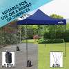 Dellonda Premium 3 x 3m Pop-Up Gazebo, PVC Coated, Water Resistant Fabric, Supplied with Carry Bag, Rope, Stakes & Weight Bags - Blue Canopy