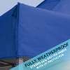 Dellonda Premium 3 x 3m Pop-Up Gazebo, PVC Coated, Water Resistant Fabric, Supplied with Carry Bag, Rope, Stakes & Weight Bags - Blue Canopy