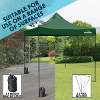 Dellonda Premium 3 x 3m Pop-Up Gazebo, PVC Coated, Water Resistant Fabric, Supplied with Carry Bag, Rope, Stakes & Weight Bags - Dark Green Canopy