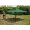 Dellonda Premium 3 x 3m Pop-Up Gazebo, PVC Coated, Water Resistant Fabric, Supplied with Carry Bag, Rope, Stakes & Weight Bags - Dark Green Canopy