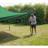 Dellonda Premium 3 x 3m Pop-Up Gazebo, PVC Coated, Water Resistant Fabric, Supplied with Carry Bag, Rope, Stakes & Weight Bags - Dark Green Canopy