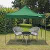 Dellonda Premium 3 x 3m Pop-Up Gazebo, PVC Coated, Water Resistant Fabric, Supplied with Carry Bag, Rope, Stakes & Weight Bags - Dark Green Canopy