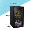 Baridi 28 Bottle Wine Fridge with Digital Touchscreen Controls & LED Light, Black - DH10