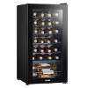 Baridi 28 Bottle Wine Fridge with Digital Touchscreen Controls & LED Light, Black - DH10