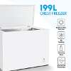 Baridi Freestanding Chest Freezer, 199L Capacity, Garages and Outbuilding Safe, -12 to -24�C Adjustable Thermostat with Refrigeration Mode, White