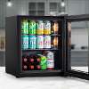 Baridi 50L Table Top Beer & Drinks Mini Fridge with Light 3-10�C - Black & Glass