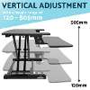 Dellonda 71cm Height Adjustable Standing Desk Converter, 50cm Max Height, 15kg Capacity - DH14