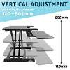 Dellonda 89cm Height Adjustable Standing Desk Converter, 50cm Max Height, 15kg Capacity - DH15