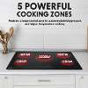 Baridi 77cm Built-In Ceramic Hob with 5 Cooking Zones, Black Glass, 8200W with Slider Touch Controls, Timer