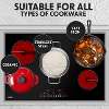 Baridi 77cm Built-In Ceramic Hob with 5 Cooking Zones, Black Glass, 8200W with Slider Touch Controls, Timer