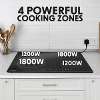 Baridi 60cm Built-In Induction Hob with 4 Cooking Zones, 2800W, Boost Function, 9 Power Levels, Touch Control, Timer, supplied with 13A Plug