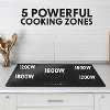 Baridi 90cm Built-In Induction Hob with 5 Cooking Zones, 9300W, Boost Function, 9 Power Levels, Slider Touch Control, Hardwired